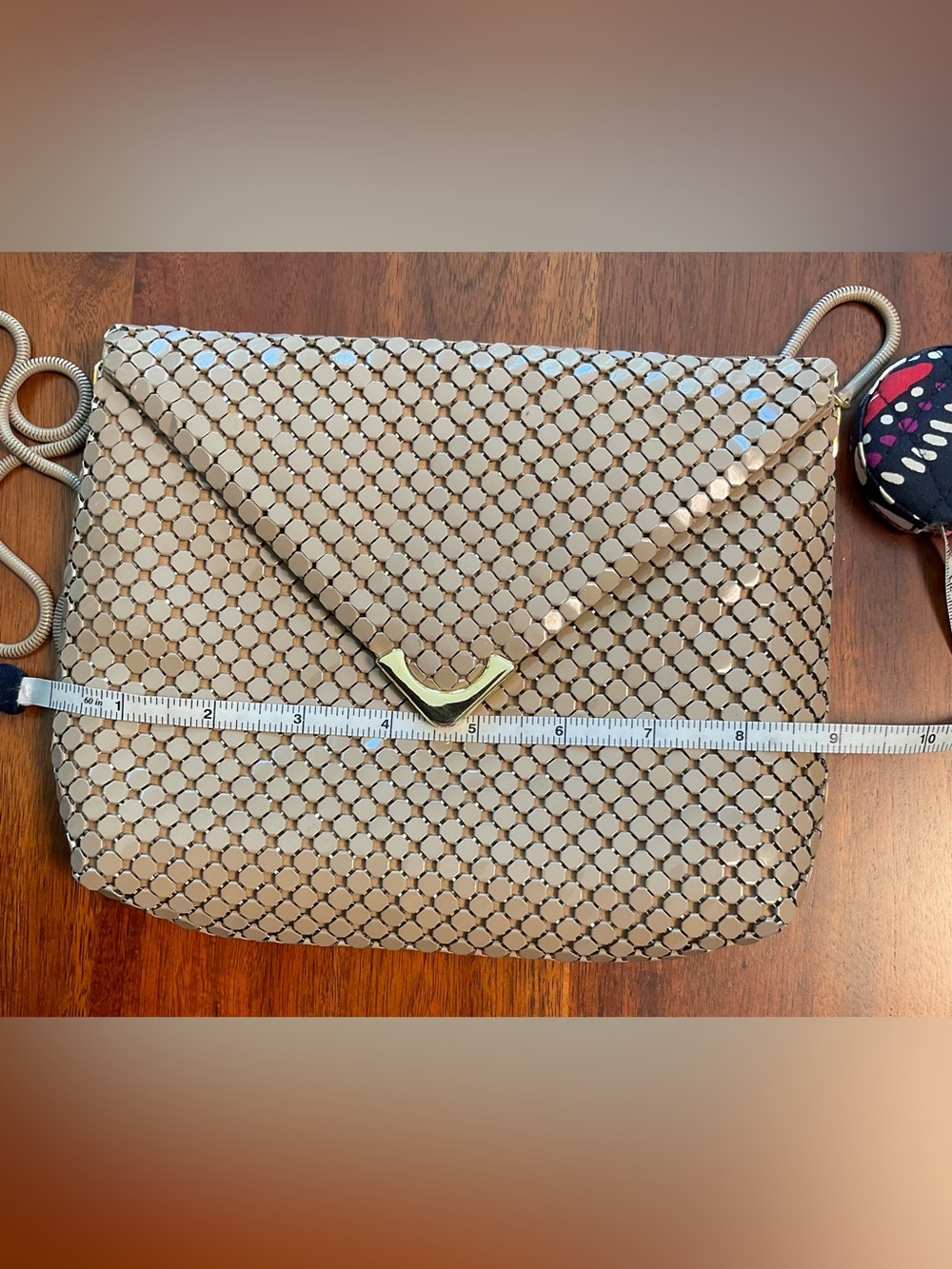 1980s Chainmail Crossbody Aluminum Mesh Shoulder Bag - Picture 11 of 13